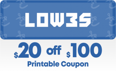Lowes $20 off $100 Printable Coupon