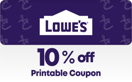One (1) Lowes 10% Off In-Store Printable Coupon | Hugeoff Coupons