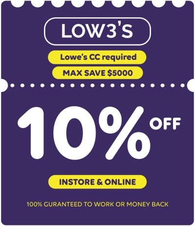 Lowes 10% off coupon