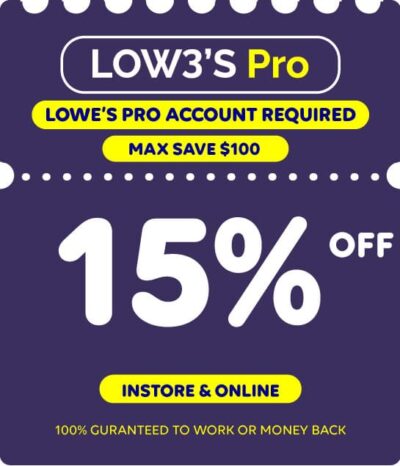 Lowes pro 15% off coupon