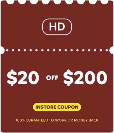 home depot $20 off $20 coupon