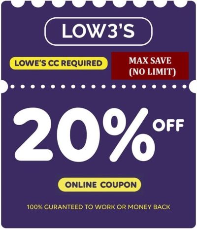 Lowes 20% off coupon