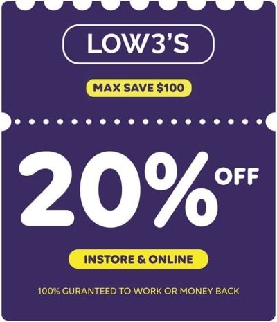 Lowes 20% Off coupon