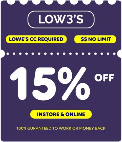Lowes 15% off coupon